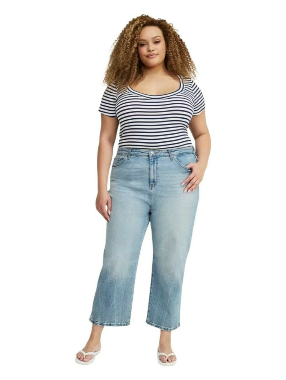 High-Rise Straight Ankle Jeans In Hot Toddy Size 22